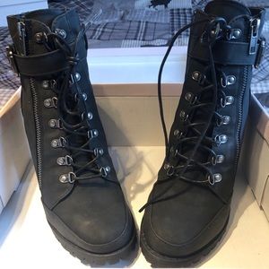 JustFab Pracida Black Boots